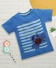 Nino Bambino Organic Cotton Knit Half Sleeves Crab Printed Tee - Navy