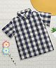 Nino Bambino Organic Cotton Knit Half Sleeves Checked Shirt - White