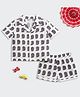 Nino Bambino Organic Cotton Woven Half Sleeves Bird Printed Coordinating Shirt & Shorts Set - White