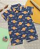 Nino Bambino Organic Cotton Knit Half Sleeves Saturn Printed  Romper - Multi Colour