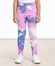 Anthrilo Cotton Blend Knit Tie & Dye Leggings - Pink
