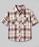 Rikidoos Cotton Woven Shirt Full Sleeve Collared Plaid Beige 2-3 Years