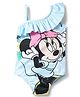 Babyhug Disney Sleeveless V Cut Swimsuit With Minnie Mouse Graphic - Light Blue