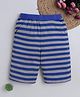 BABY NATION Cotton Knit Striped Shorts - Navy Blue