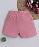 BABY NATION Cotton Knit Textured Shorts - Light Pink