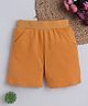 BABY NATION Cotton Knit Solid Shorts - Mustard