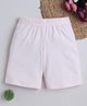 BABY NATION Cotton Knit Solid Shorts - Light Pink