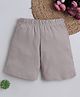 BABY NATION Cotton Knit Solid Shorts - Light Grey