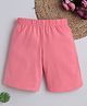 BABY NATION Cotton Knit Solid Shorts - Neon Pink