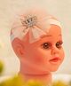 BABY Charm Stone Embellished Crown Applique & Frill Detailed Headband - Peach