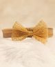 BABY Charm Bow Applique Detailed Headband - Gold
