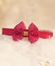 BABY Charm Bow Applique Detailed Headband - Dark Pink
