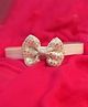 BABY Charm Sequins Embellished Bow Applique Detailed Headband - White