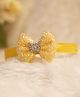 BABY Charm Bow & Butterfly Applique Glitter Detailed Headband - Yellow