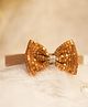 BABY Charm Sequins Embellished Bow Applique Detailed Headband - Gold