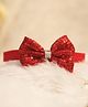 BABY Charm Sequins Embellished Bow Applique Detailed Headband -  Red