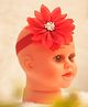 BABY Charm Pearl Embellished Floral Applique Detailed Headband - Red