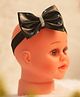 BABY Charm Metallic Bow Applique Detailed Headband - Black