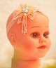 BABY Charm Stones Embellished Floral Applique Detailed Headband - Peach