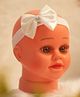 BABY Charm Dual Tone Bow Applique Detailed Headband - White