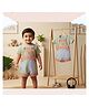 ToffyHouse Cotton Woven Checkered Dungaree with Half Sleeves Inner Tee - White