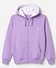 Pine Kids Cotton Knit Sweatshirts And SweatJackets with Full Sleeves and Kangaroo Pockets in Lavender for 6-7 Years