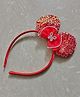 Kid-O-World Bow Applique Detailed Sequins & Beads Embellished Hair Band - Red