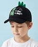 Vritraz Woven Dinosaur Printed Baseball Cap - Black - Circumference 52 - 56 Cm