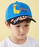 Vritraz Woven Giraffe & Typography Printed Baseball Cap - Blue - Circumference 52-56 Cms
