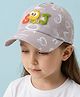 Vritraz Woven Caterpillar Applique Detailed Alphabets Printed Baseball Cap - Grey - Circumference 52-56 Cms