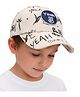 Vritraz Typography Printed & Peace Sign Badge Detailed Baseball Cap - Beige - Circumference - 52 - 56 Cms