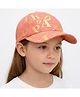 Vritraz Typography Foil Printed Baseball Cap - Orange - Circumference - 52 - 56 Cms