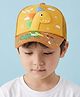 Vritraz Colour Blocked Dinosaur Printed & Applique Detailed Baseball Cap - Yellow - Circumference - 52 - 56 Cms