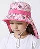 Vritraz Castle & Princess Text Printed Bucket Hat - Pink - Circumference 52 - 56 Cm