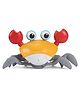 ToyMark Dancing Crawling Crab Toy Flashing Light & Music with USB Charging - Orange