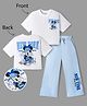 Ollington St. Disney Single Jersey Knit Drop Shoulder Sleeves T-Shirt & Pant Set With Front & Back Minnie Mouse Graphics - Multicolor