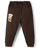 Mini Taurus Looper Knit Full Length Lounge Pant with Teddy Patch - Bronze