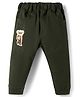 Mini Taurus Looper Knit Full Length Lounge Pant with Teddy Patch - Brown