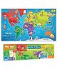 Imagimake Mapology World Map Wall Chart Interactive Learning with 102 Reusable Sticker - Mulicolor