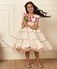 Bugandbees Knitted Knit Sleeveless Pom Pom Embellished Tiered Dress - Off White