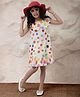 Bugandbees Cotton Woven Sleeveless Polka Dot & Floral  Printed Dress - Multi Colour