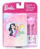 Barbie Stationery Set Plush Notebook Kit with Pencil, Pen & Sticker - Multicolor