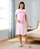 Bella Mama Disney Single Jersey Knit Half Sleeves Nighty with Aristocrats Marie Graphics - Pink