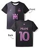 Pine Active Knit Half Sleeves Printed T-Shirt - Black
