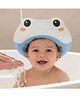 Safe-O-Kid Baby Shower Cap Cute Frog Design, Waterproof Hair Wash Shield, Eye & Ear Protection, Adjustable Fit for Babies - Blue