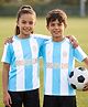 Pine Active Knit Half Sleeves Printed Football T-Shirt - White & Blue