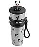 KolorFish 2 in 1 Stainless Steel Insulated Sipper Water Bottle with Straw & Flip Lid Leakproof Thermos Flask for Kids & Adults BPA-Free Travel Thormos with Handle - 550 ml - Silver