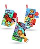 KolorFish Baby High Contrast Sensory Soft Books  for Newborn Crinkle Cloth Tails Book Babies Early Development Activity Book  for First Gift Infants Pack of 3