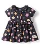 CUCUMBER Cotton Knit One Piece Dresses/Frocks Half SleevesFloral & Winnie The Pooh Print Charcoal Grey 12-18 Months