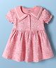 CUCUMBER Cotton Knit One Piece Dresses/Frocks Half Sleeves Sailor Collar Peach 6-12 Months